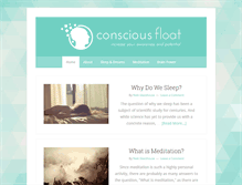 Tablet Screenshot of consciousfloat.com